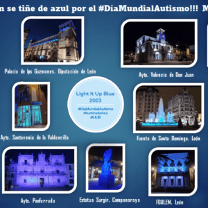 León se tiñe de azul por el Dia Mundial del Autismo